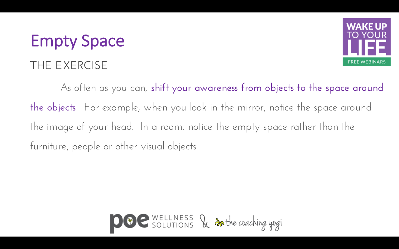 Empty Space Mindfulness Activity